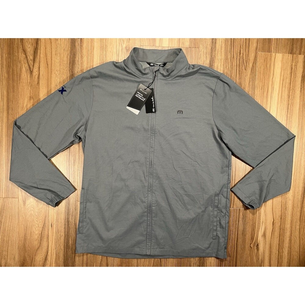 Travis Mathew Jacket Mens XL Gray Surfside Full Zip Lightweight Jacket